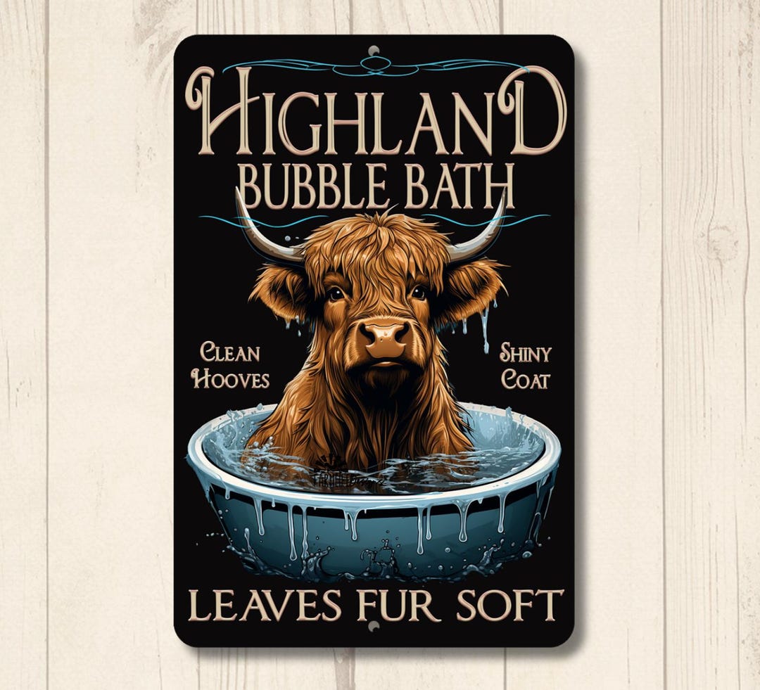 thumbnail image 2 of ASPORIC Funny Metal Sign Highland Cow 3D Are You Pooping Vintage Wall Art Decoration Living Home 2 of 14