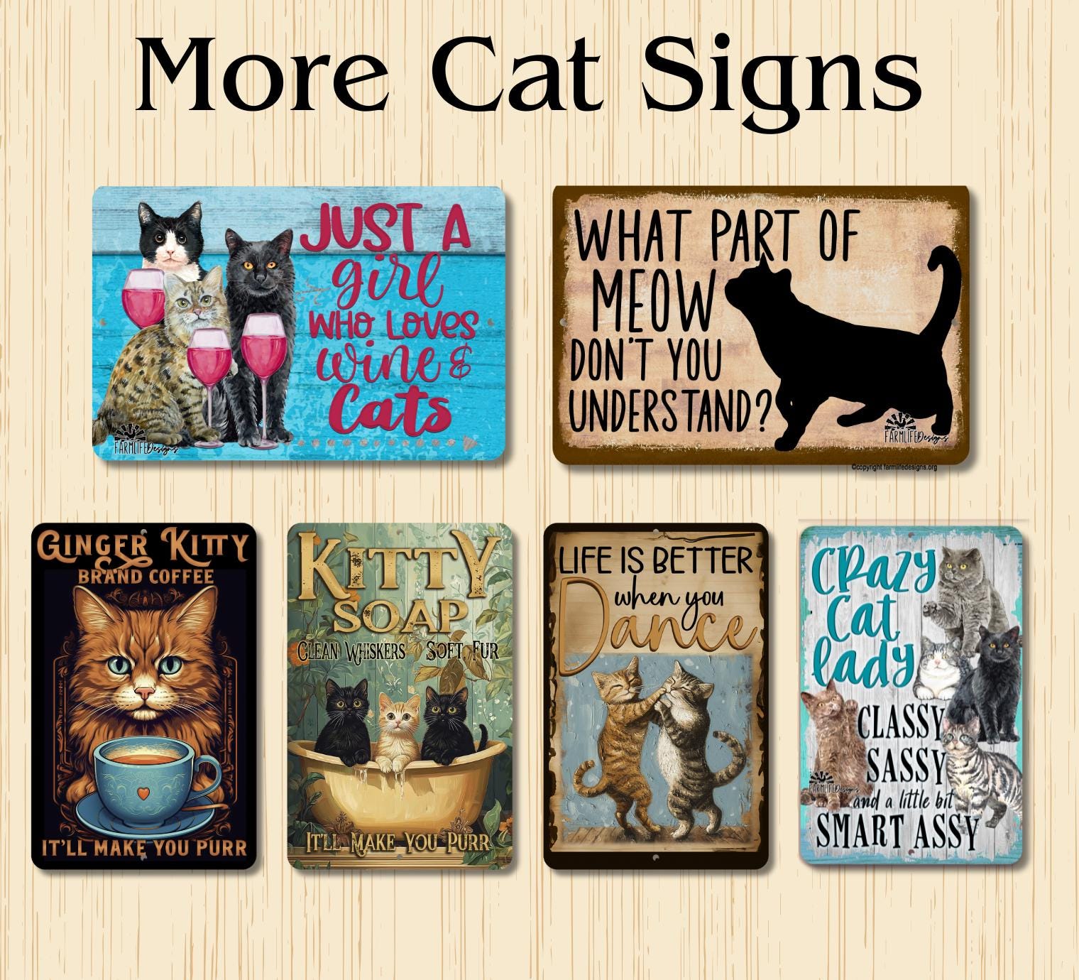 Crazy Cat Lady Sign - Classy, Sassy. 8x12, Cat Christmas Gift