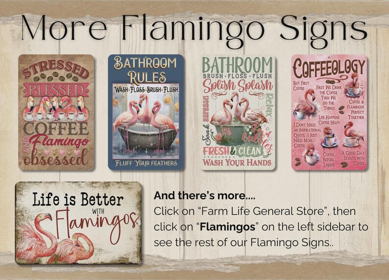 Flamingo sign, Flamingos and Beer, funny man cave sign, metal tin home bar wall art, game room decor, gift for him, flamingo lover gift image 4