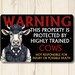 Cow Security Yard Sign, Cow Lover Gift, Funny Metal Sign, Cow Security ...