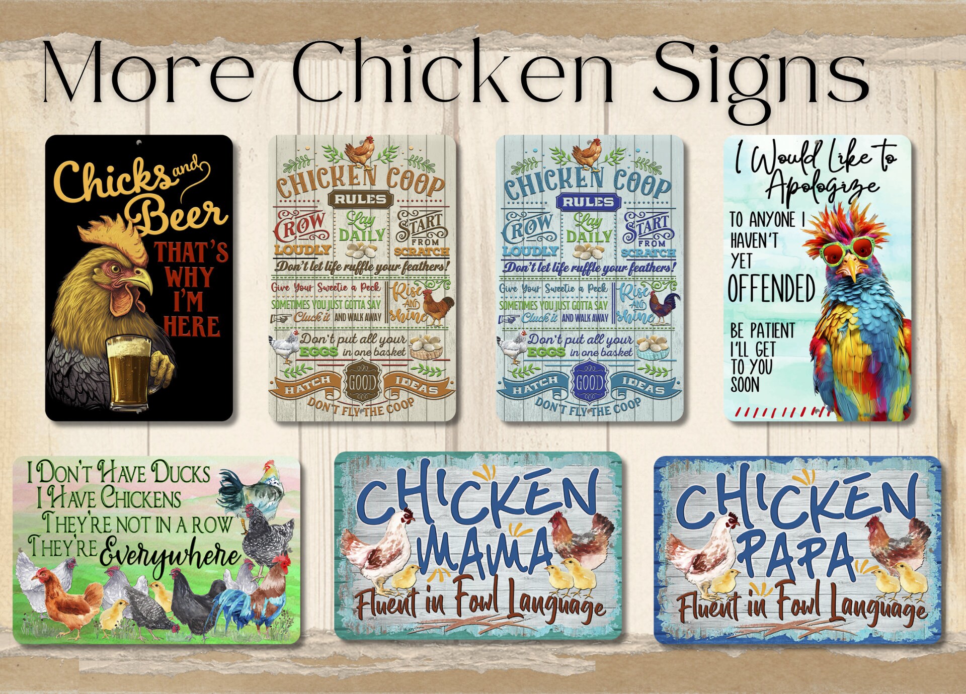 Funny Chicken Kitchen Closed Sign, Gift for Chicken Mom, Kitchen ...