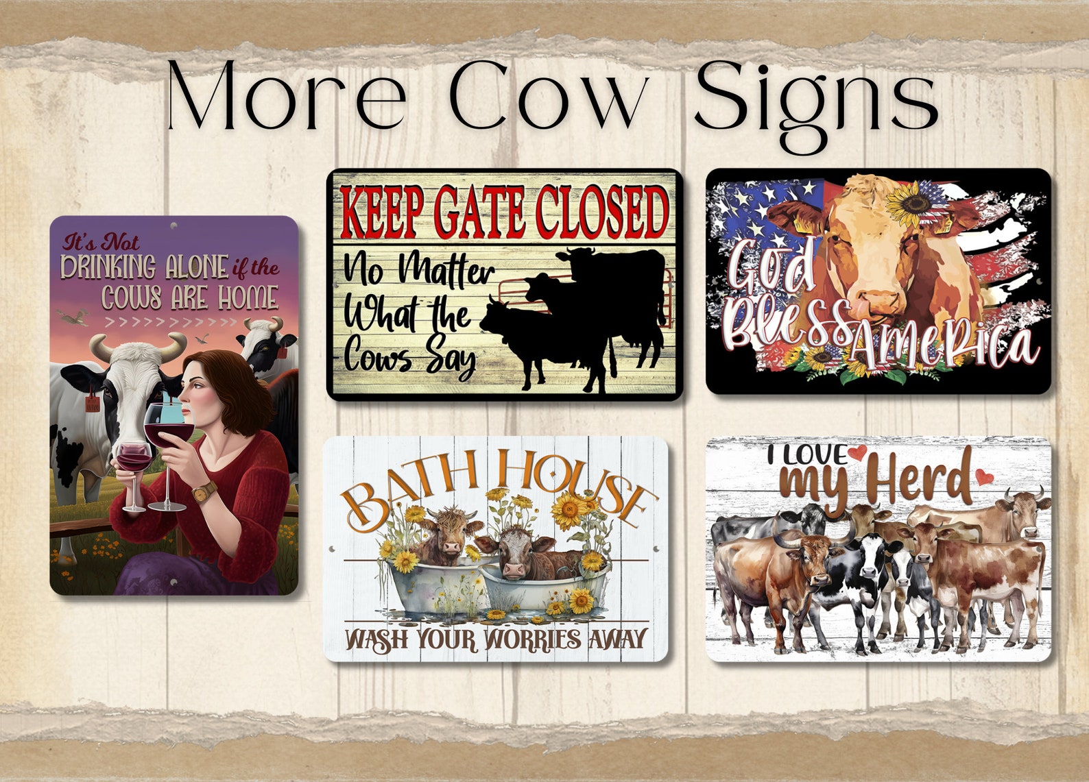 Cow Security Yard Sign, Cow Lover Gift, Funny Metal Sign, Cow Security ...