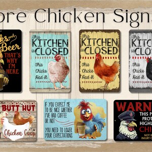 Crazy Chicken Lady Sign, chicken mom gift chicken metal sign, chicken mama gift, gift for aunt indoor outdoor metal sign, chicken lover gift image 7