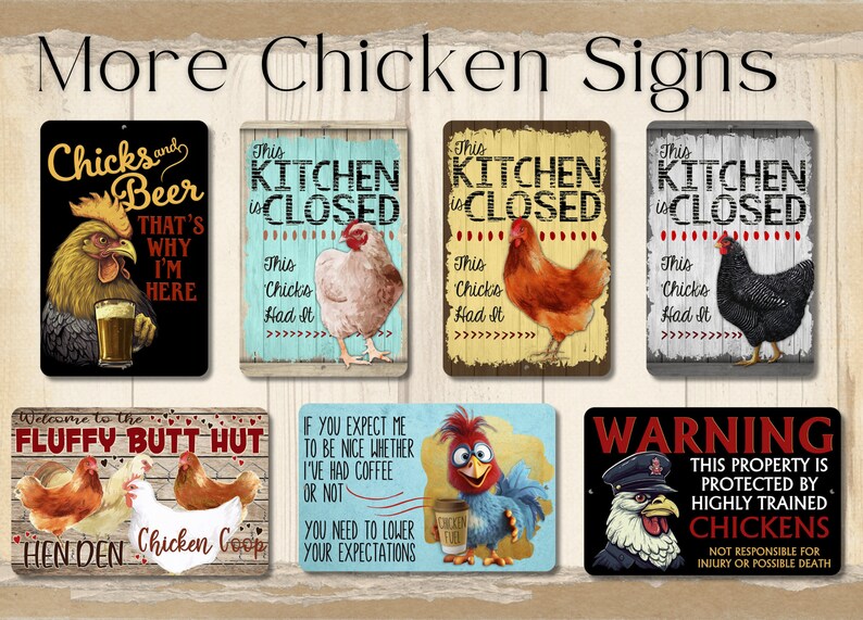 Crazy Chicken Lady Sign, chicken mom gift chicken metal sign, chicken mama gift, gift for aunt indoor outdoor metal sign, chicken lover gift image 7