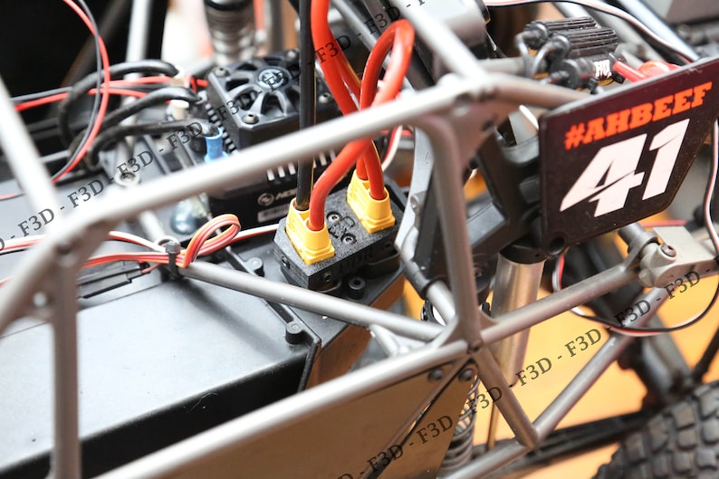 3D Printed XT90 Adapter Connection Brick Traxxas UDR Unlimited Desert