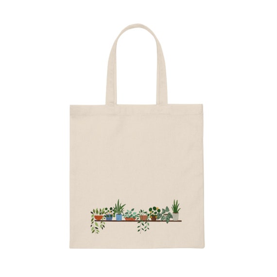 Plant Tote Bag Borsa di tela, Borsa da donna delle piante