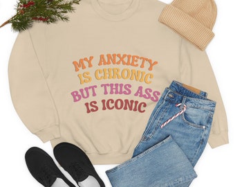 ADHD Womens Crewneck - Neurodiversity Shirt, Anxiety Shirt, Mental Health Awareness, Therapy Sweater