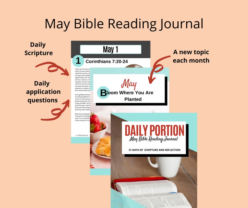 Bible Reading Plan daily Bible Reading bible Study Guide Etsy