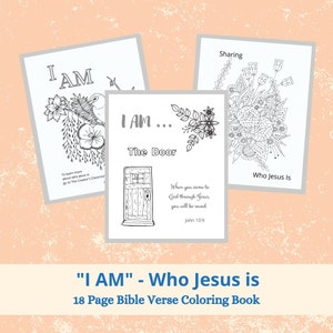 Coloring pages for adults Christian coloring pages I AM Who Jesus Is Bible verse coloring pages coloring book PDF image 9