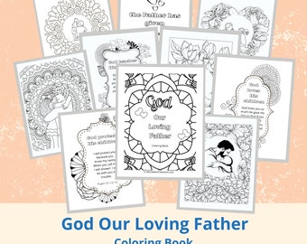 Coloring pages for adults | Christian coloring pages |God the Father |Gods child |Bible verse coloring pages |coloring book PDF |