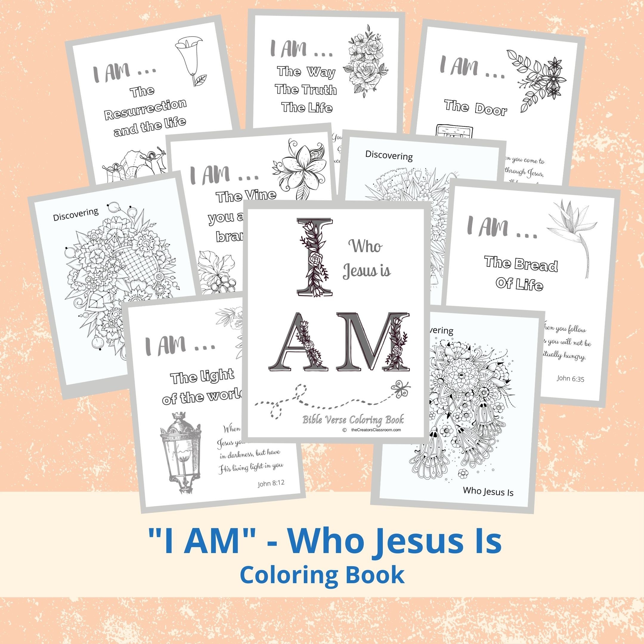 Coloring Pages for Adults | Christian Coloring Pages |I AM |who Jesus ...