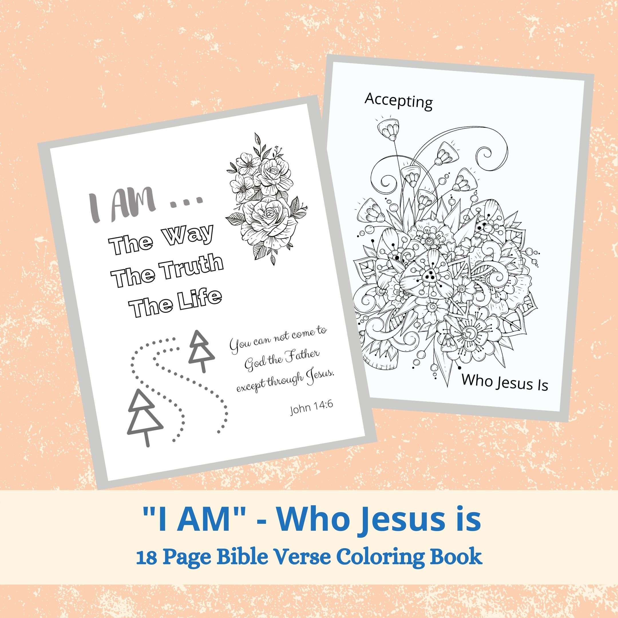 Coloring Pages for Adults Christian Coloring Pages I AM who Jesus is
