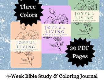 Bible Study Guide |Joyful Living |Bible Study Journal |Adult Coloring Pages |Bible Study Printable |Bible Study Notes |Christian Coloring