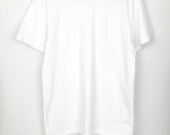 Unisex Plain White Cotton T-shirt, Sustainably Sourced Cotton