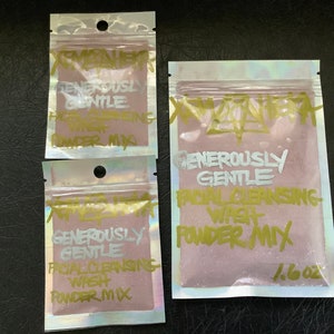 XemHeka Generously Gentle Facial Cleansing Wash Powder Mix, approx. 1/2 oz and 1.6 oz sizes available, daily facial cleanser