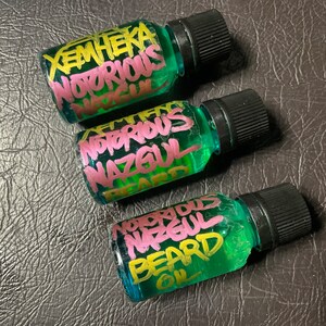XemHeka Notorious Nazgûl Beard Oil 15ml (1/2 oz.) Handmade goatee serum Handcrafted facial hair finisher mens grooming accessory
