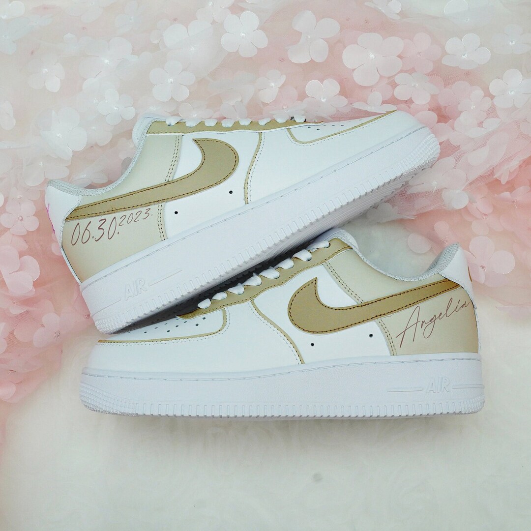 custom beige air force 1