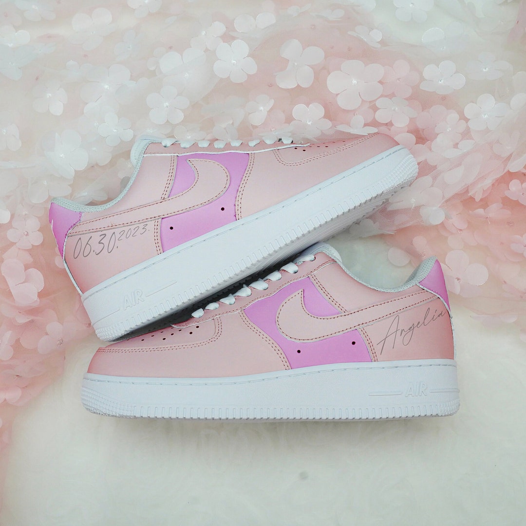 custom air forces pink
