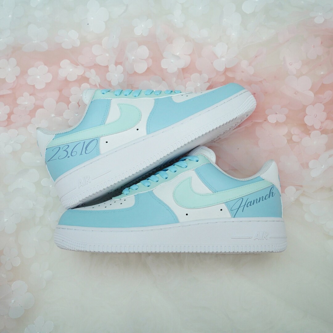 custom blue nike air force 1