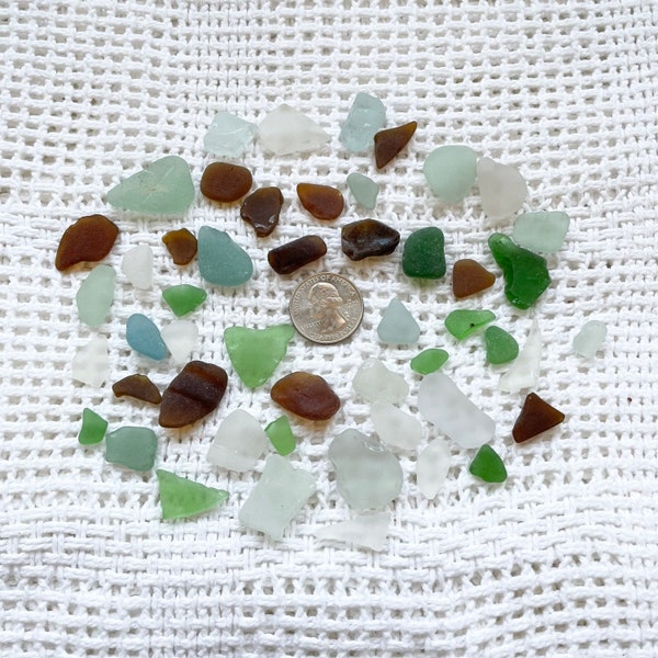 Hawaiian Hawai’i Colorful Sea Glass Lot of  50 PCS Jewelry Making Supplies Craft Supplies Earrings Bangles Necklaces Keychains Home Decor