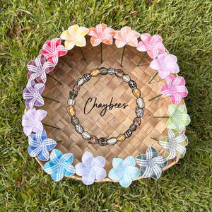 För evigt Palaka-tryck Pua för evigt blomma | Hårblomma | Konstgjorda blomaccessoarer | Palaka-tryck | Merrie Monarch | Hula | Hawaii-blomma