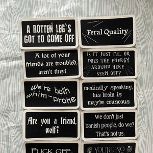 OFMD S2-Inspired Canvas Patch Set 10; Our Flag Means Death Iron-on Patches; Pirate Iron-On Patch; Blackbeard; Stede; Izzy Hands;Jim;Oluwande