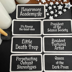 Wednesday-Inspired Set 2 Iron-on Patch; Addams Family-Inspired Patch; Iron-on Patch