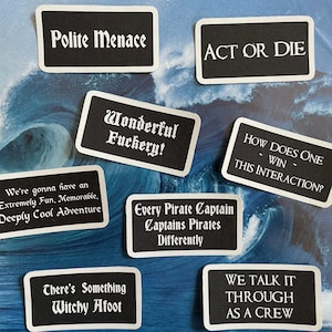 OFMD-Inspired Set 1 Canvas Patch; Pirates Iron-on Patches; OFMD Quote Iron-On Patch; Blackbeard; Stede; Izzy Hands; Jim; Oluwande; Frenchie
