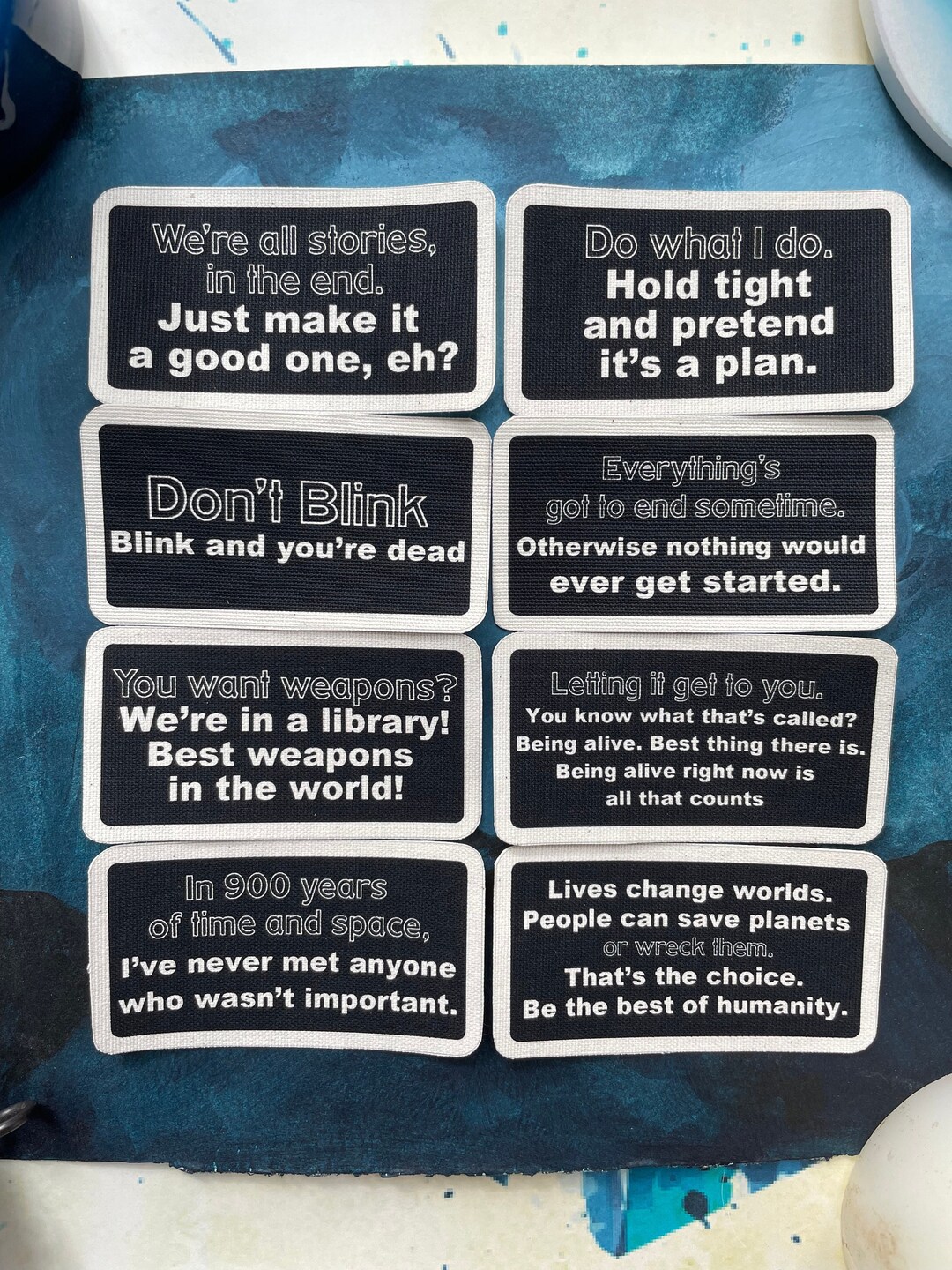 Doctor Whoinspired Ironon Patch Canvas Ironon Patch Doctor Who Set 2