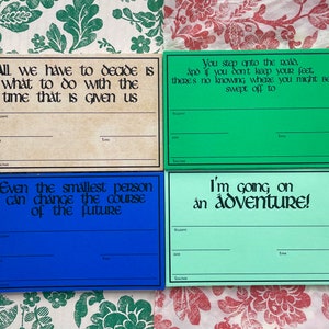 LOTR-Inspired Classroom Hall Passes: Teacher Supplies, Recycled Paper (50/Design)