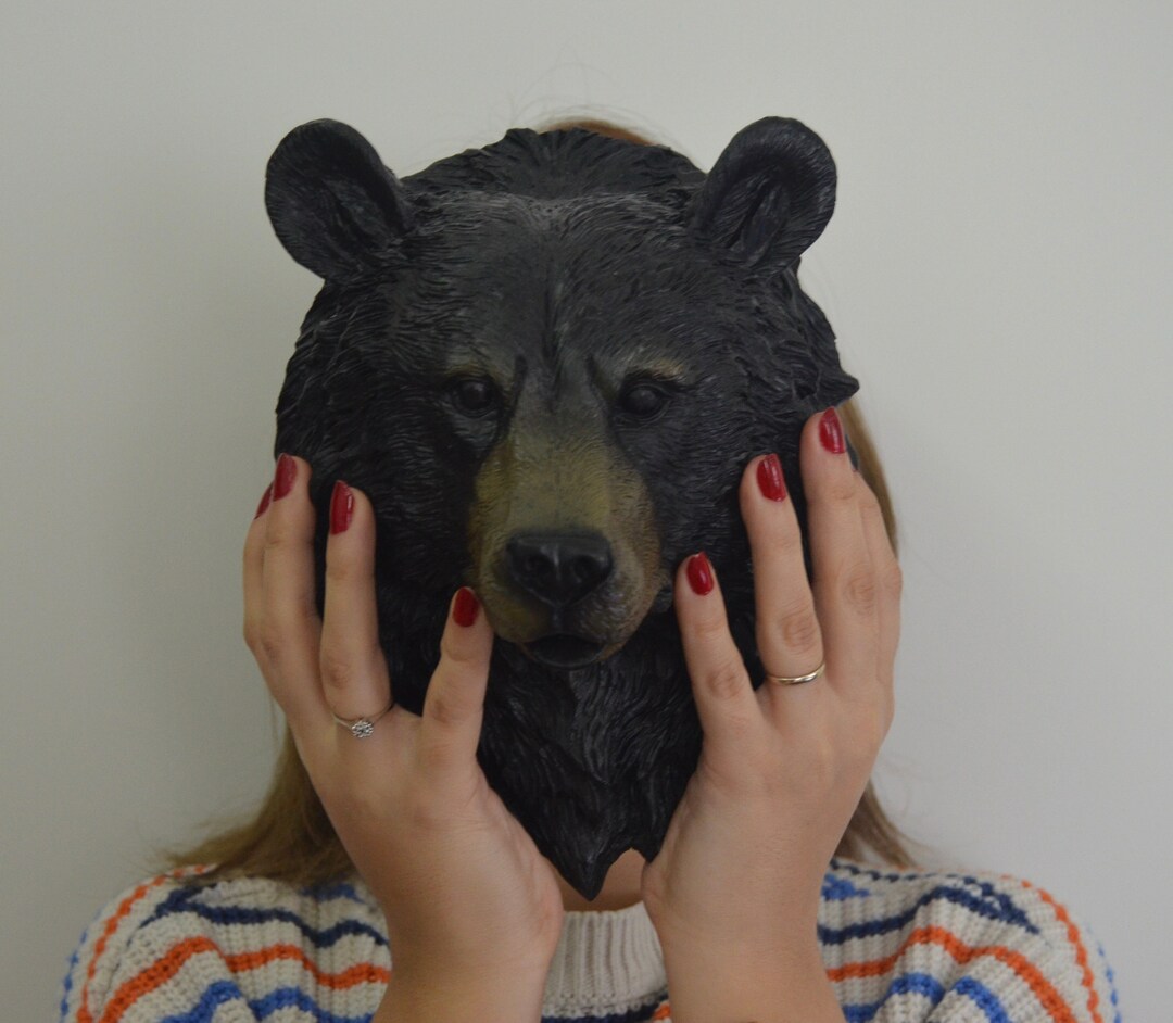 Bear Head Wall Decor Faux Taxidermy Bear Head Black Bear - Etsy