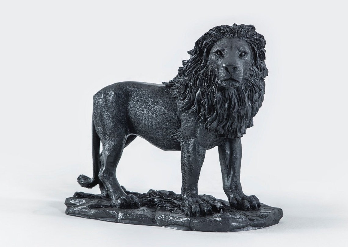 Large Lion Sculpture 4 Color Variations King Lion Statue Etsy