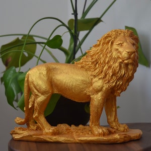Large Lion Sculpture 4 Color Variations King Lion Statue - Etsy