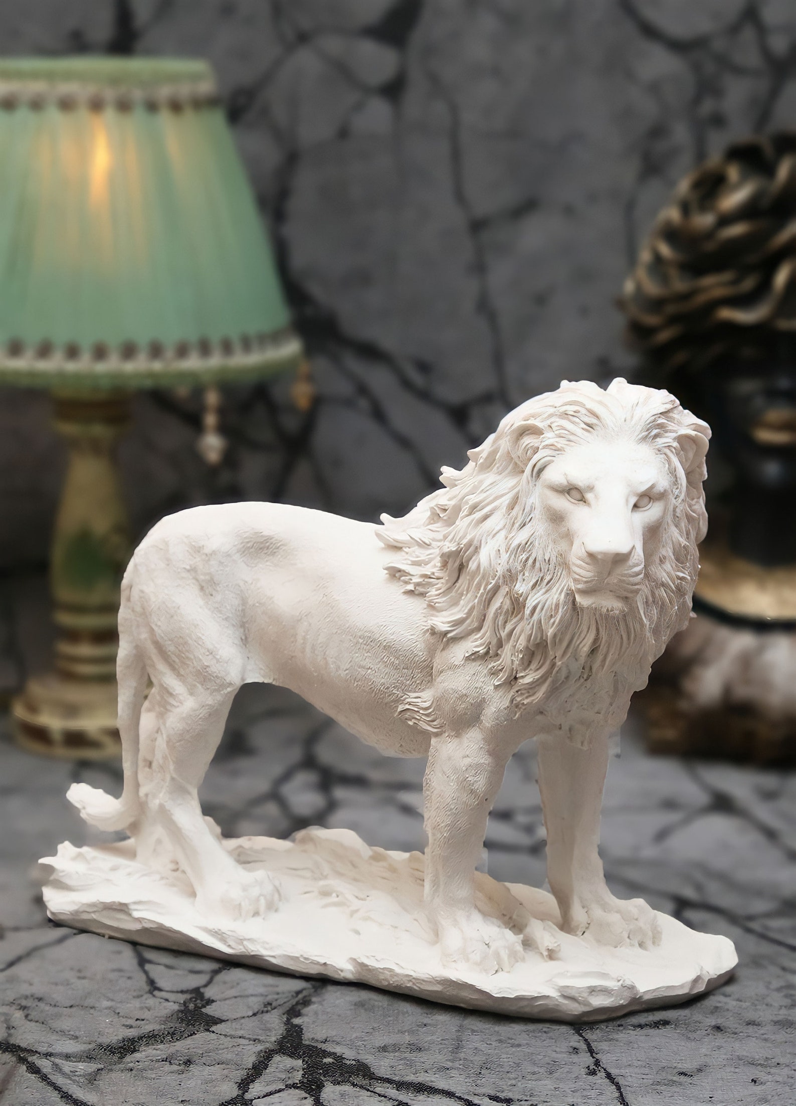Large Lion Sculpture 4 Color Variations King Lion Statue Etsy
