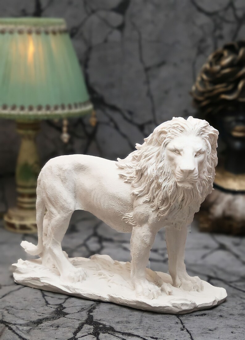 Large Lion Sculpture 4 Color Variations King Lion Statue - Etsy