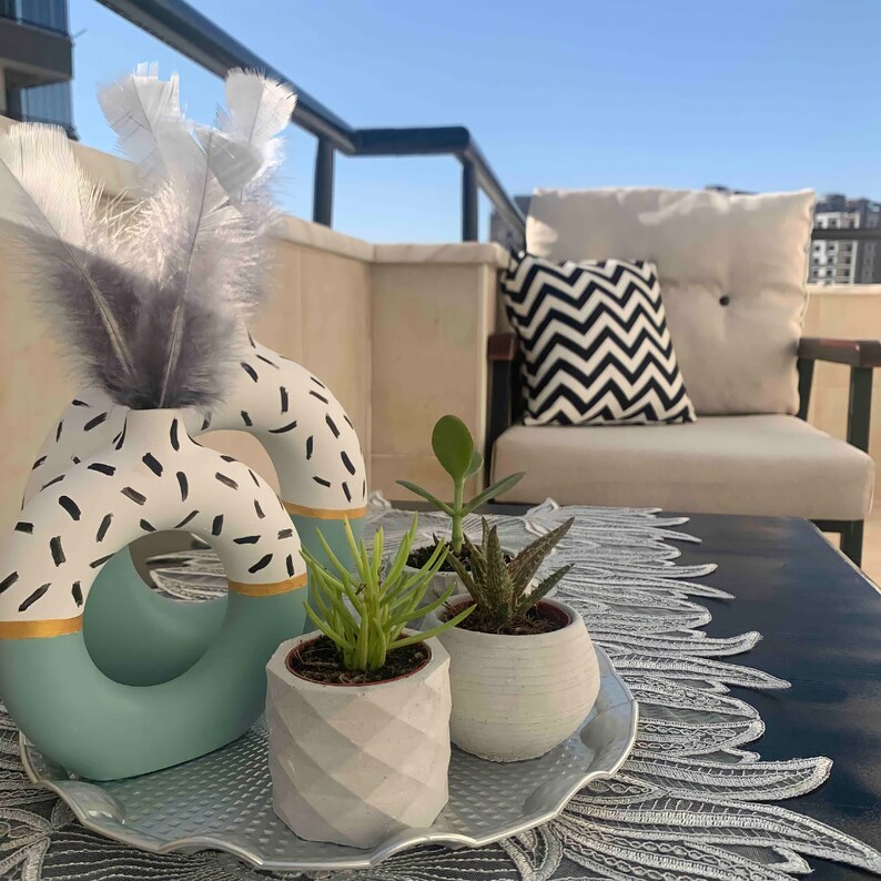 Nordic Vases Ceramic Donut Vase Set Scandinavian Decor Etsy