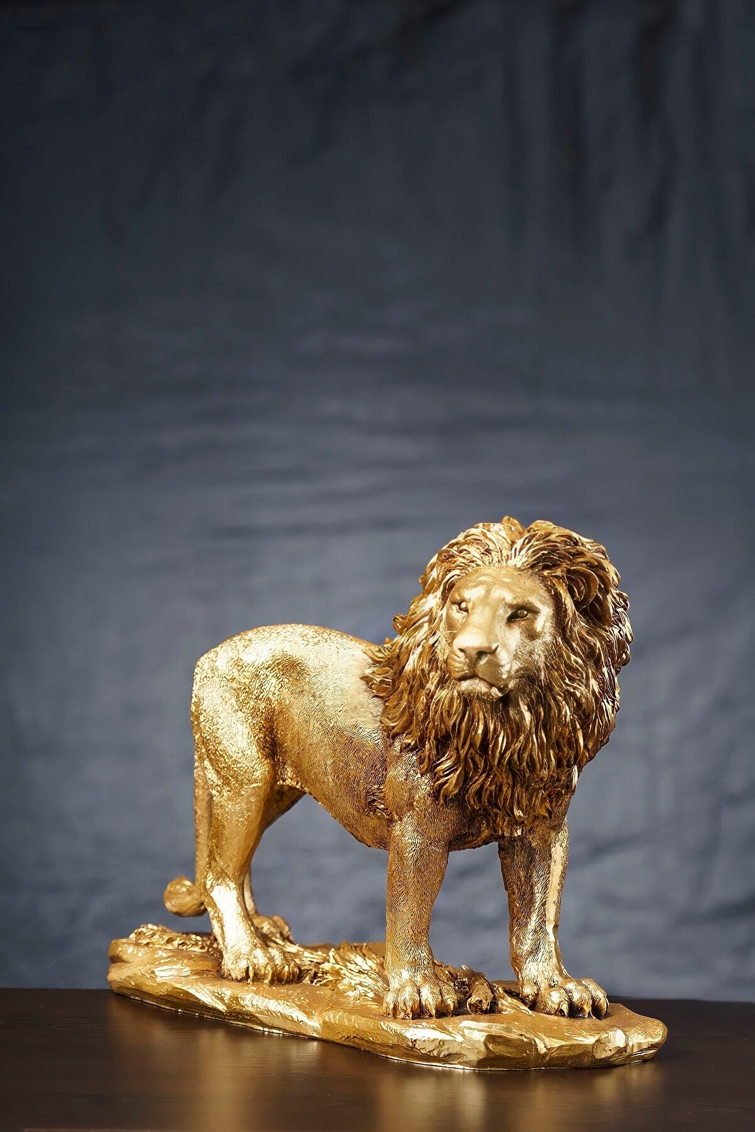 Large Lion Sculpture 4 Color Variations King Lion Statue Etsy