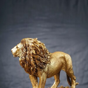 Large Lion Sculpture 4 Color Variations King Lion Statue - Etsy