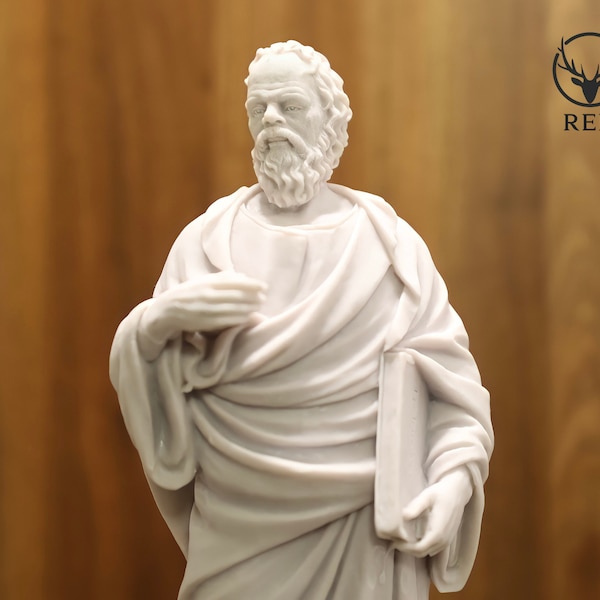 Large Socrates Bust - Greek Philosopher Statue - 14.1 inches / 36 cm