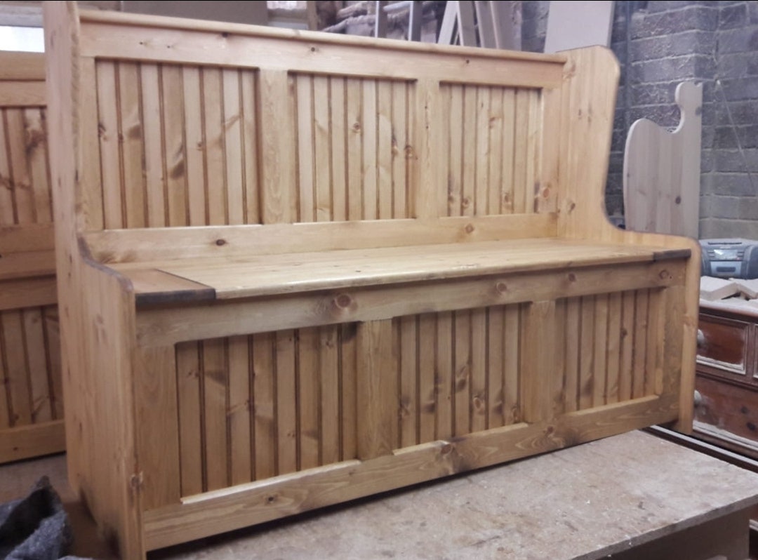 4ft Wide Monks Bench,storage Bench, Shoe Bench, Any Size Made.delivery ...
