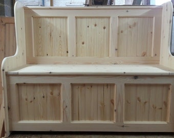 4ft wide monks bench,storage bench, Shoe bench, any size made. delivery cost shown on the 2nd photo