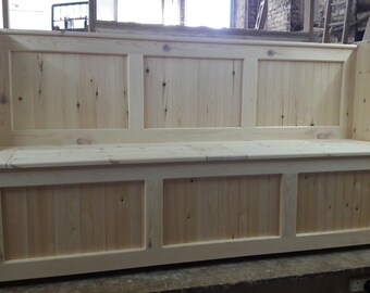 Upcycled Monks Bench Church Pew Style With Under Seat Storage