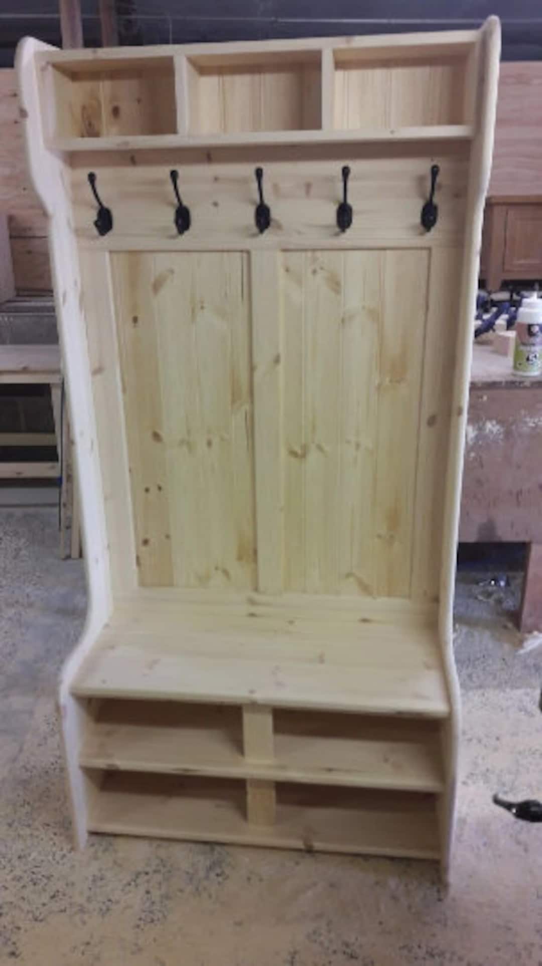 3ft Wide Coat Rack,boot Room, Hallway Bench,monks Bench, Shoe Storage ...