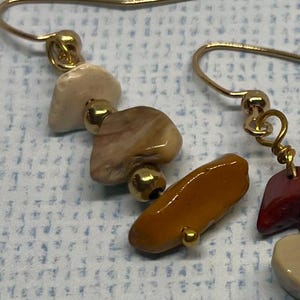 Handmade Earrings. Nature Inspired Jewelry. Semi-Precious Stones. Dangle Earrings. Ready to Gift for Her. Abalorios Stone