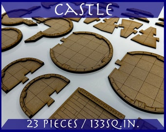 Castle Expansion - 23 pieces for RPG Tabletops, Dungeons & Role-play Games - DDTile System