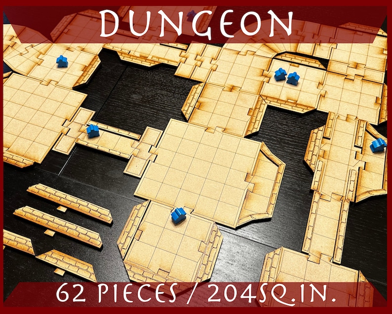 Dungeon Starter 62 pieces for RPG Tabletops, Dungeons & Role-play Games DDTile System image 1