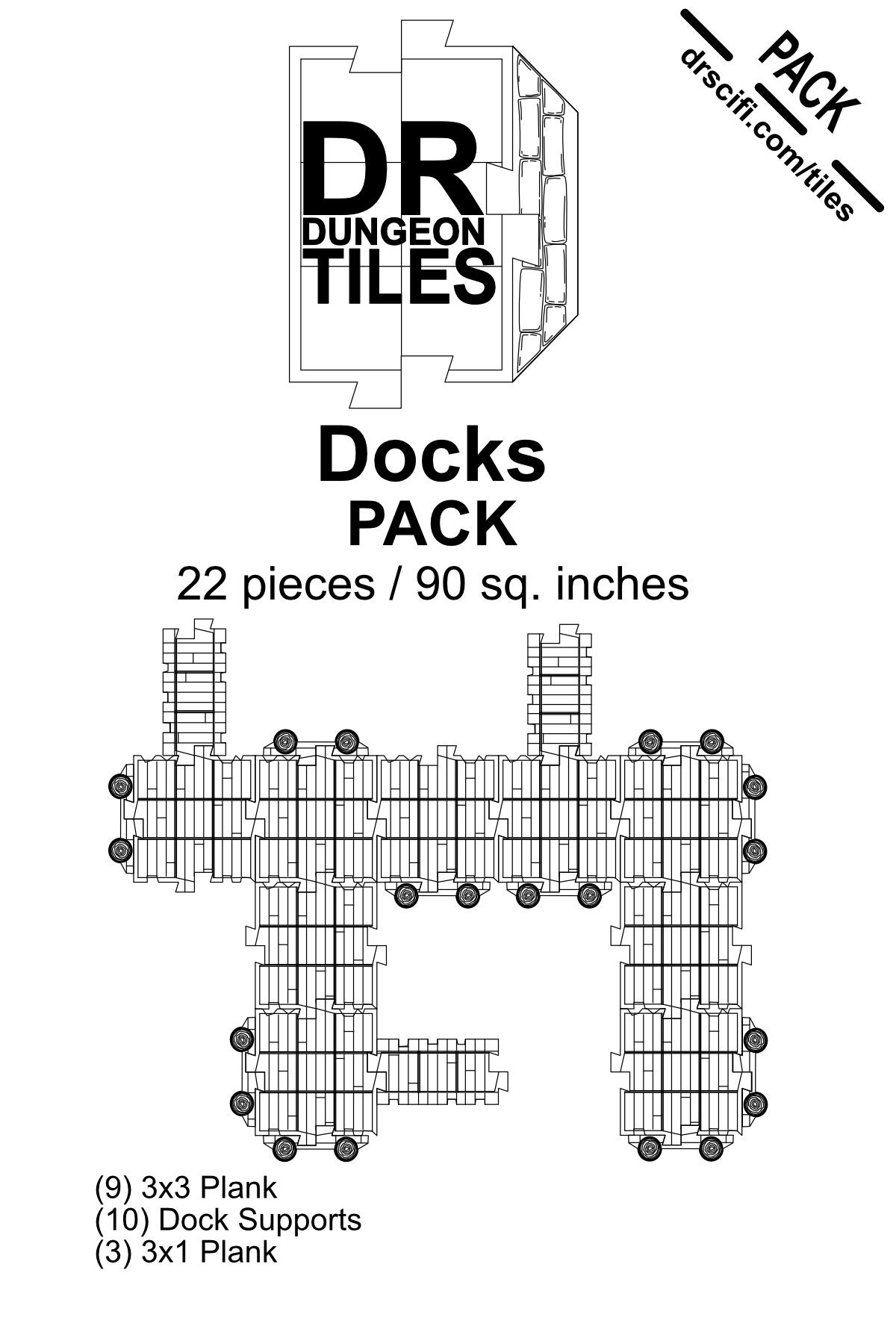 Docks Part Pack - 22 Pieces for RPG Tabletops, Dungeons & Role-play ...