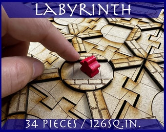 Labyrinth Expansion - 34 pieces for RPG Tabletops, Dungeons & Role-play Games - DDTile System