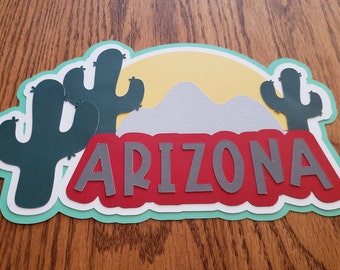 Scrapbook Die Cut Arizona Title