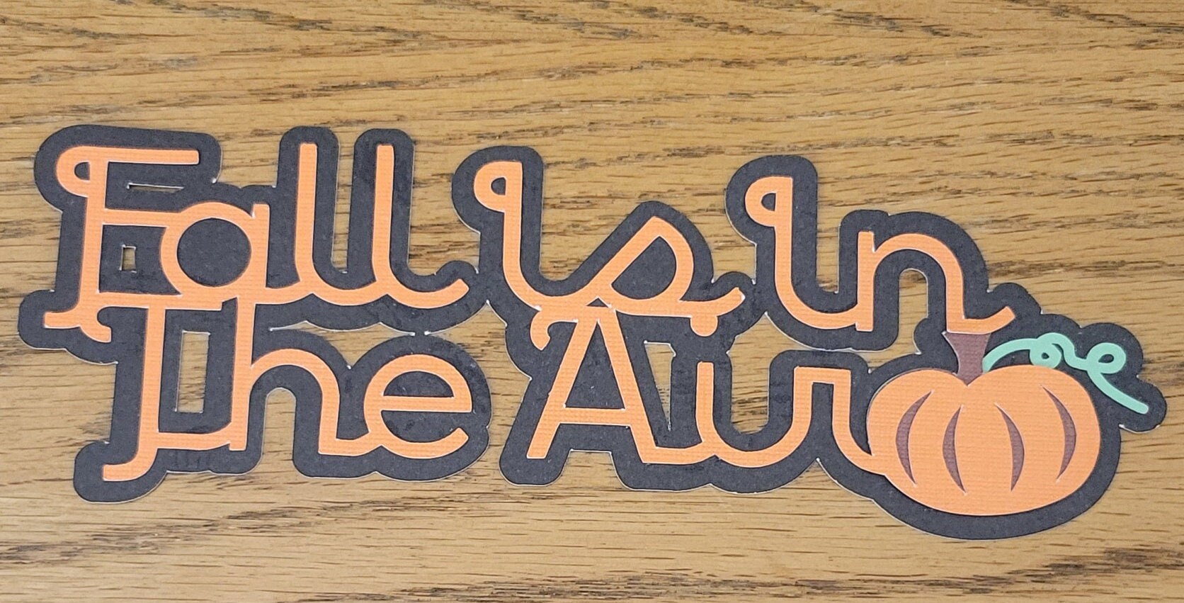 Scrapbook Die Cut Fall is in the Air Title - Etsy